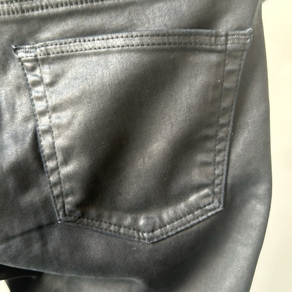 AG Faux Leather Jeans | The Legging Ankle Moto | Black | 27 - Picture 8 of 11